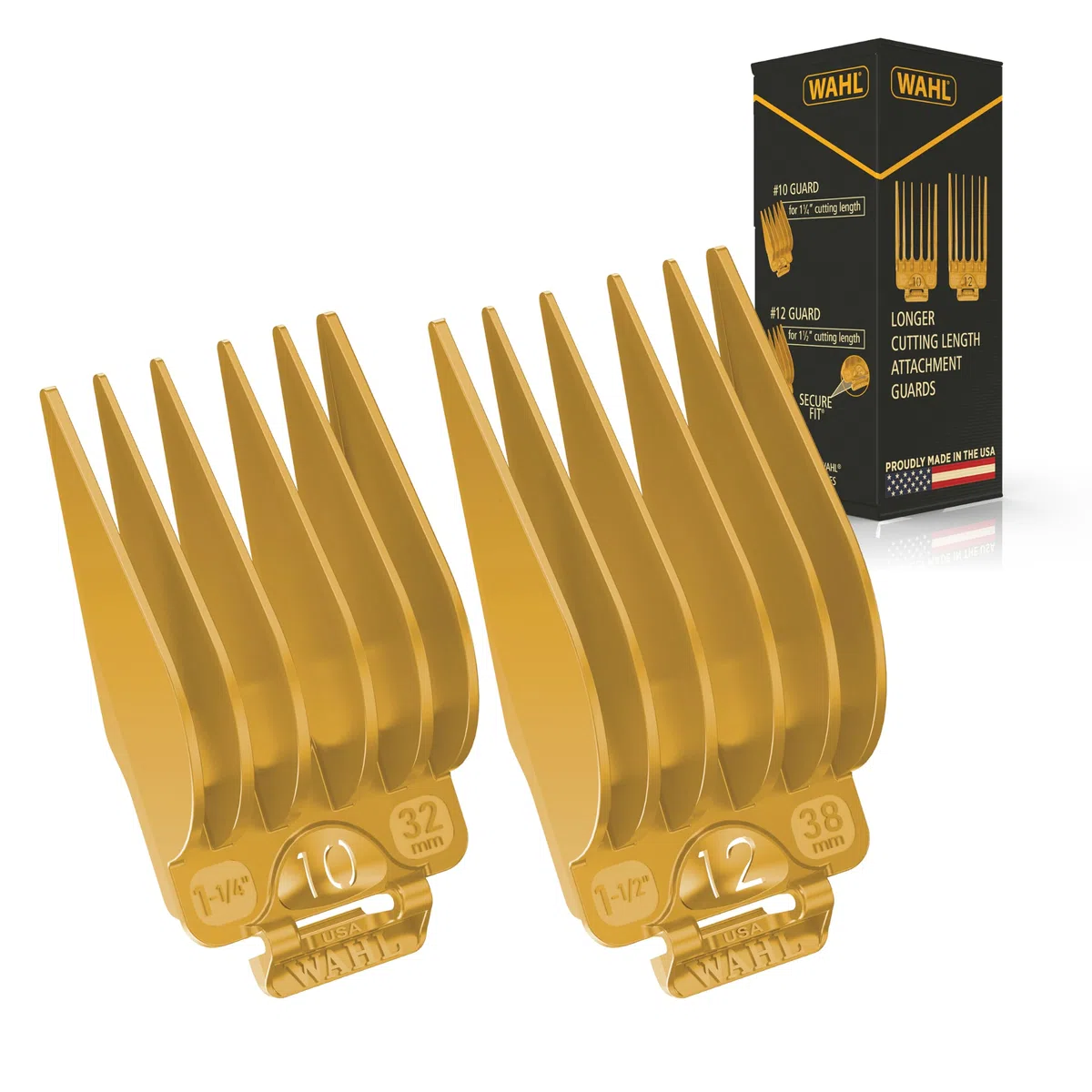 Wahl Set di protezioni per capelli lunghi, per acconciature e dissolvenze, 2 pettini guida tagliacapelli per una maggiore potenza di taglio, modello 3025025